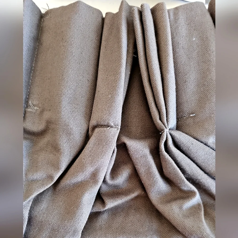 NWT The Collection Bed Bath & Beyond Charcoal Linen Blend Curtain Panel 25x108